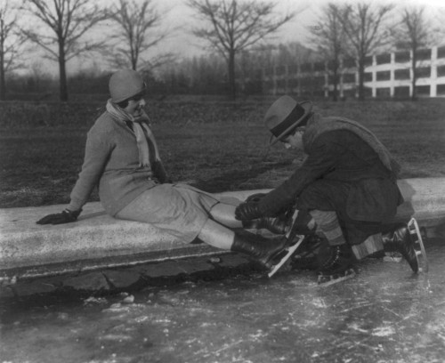 Ice Skaters, C1925. /Na Man And A Woman Identified As Ricardo And Angelica Pueyrredon Putting On Ice Skates At The Reflecting Pond In Washington, D.C. Photograph, 29 December, 1925. Poster Print by Granger Collection - Item # VARGRC0118904 Ice Skaters, C1925. /Na Man And A Woman Identified As Ricardo And Angelica Pueyrredon Putting On Ice Skates At The Reflecting Pond In Washington, D.C. Photograph, 29 December, 1925. Poster Print by Granger Collection - Item # VARGRC0118904