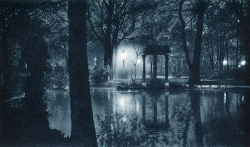 France: Paris, C1920. /Nmonceau Park At Night. Photograph, C1920. Poster Print by Granger Collection - Item # VARGRC0433567