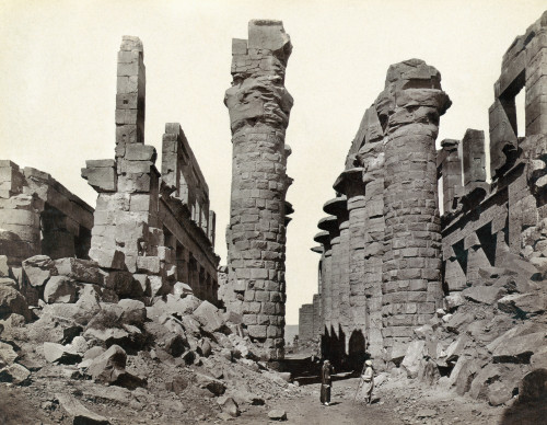 Egypt: Karnak Ruins. /Nruins Of A Hypostyle Hall At Karnak, Egypt. Photograph By Francis Frith, C1860. Poster Print by Granger Collection - Item # VARGRC0129169