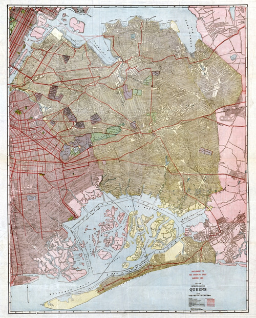 Map: Queens, 1923. /Na Map Of The Borough Of Queens And Its Surroundings. Map By Williams Map & Guide Co., 1923. Poster Print by Granger Collection - Item # VARGRC0621236