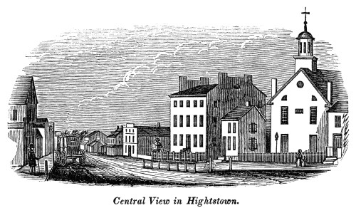 New Jersey, 1844. /Ncentral View Of Hightstown, New Jersey. Wood Engraving, 1844. Poster Print by Granger Collection - Item # VARGRC0038371