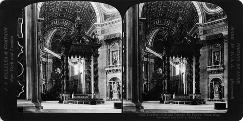 Rome: St. Peter'S Basilica. /Nthe High Altar Canopy At St. Peter'S Basilica In Rome, Italy. Stereograph, 1901. Poster Print by Granger Collection - Item # VARGRC0326776