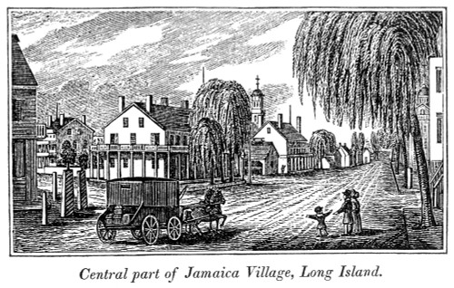 New York: Queens, 1841. /Nthe Central Part Of Jamaica Village, Queens County, New York: Wood Engraving, American, 1841. Poster Print by Granger Collection - Item # VARGRC0068603