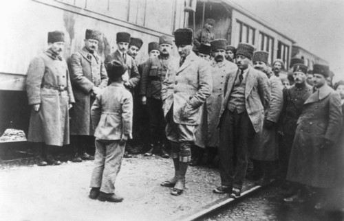 Mustafa Kemal Ataturk /N(1881-1938). Turkish Soldier And Statesman. Ataturk And His Entourage Travelling Through Anatolia. Poster Print by Granger Collection - Item # VARGRC0014982