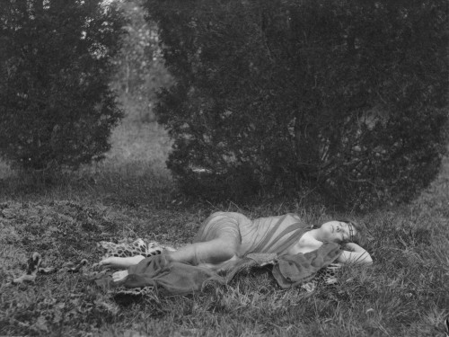 Day: Reclining Woman, C1897. /Nwoman In Sheer Drapery Reclining On A Leopard Skin. Photograph By Fred Holland Day, C1897. Poster Print by Granger Collection - Item # VARGRC0122557