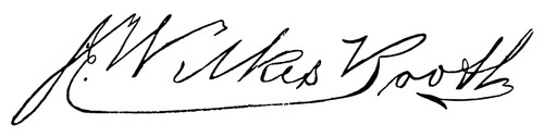 John Wilkes Booth (1838-1865). /Namerican Actor Who Assassinated Abraham Lincoln. Autograph Signature. Poster Print by Granger Collection - Item # VARGRC0058585
