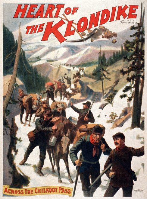 Heart Of The Klondike, C1897. /Nposter For 'Heart Of The Klondike - Over The Chilkoot Pass' Written By Scott Marble. Lithograph, C1897. Poster Print by Granger Collection - Item # VARGRC0322735