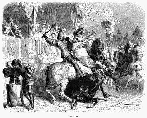 Knights: Tournament. /Nwood Engraving, French, 19Th Century. Poster Print by Granger Collection - Item # VARGRC0038452