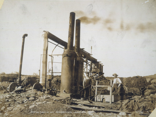 Gold Mine, Alaska, C1898. /Npumping Plant For The Sluicing Operations At No. 1 Gold Mine, Daniel'S Creek, Bluff City. Poster Print by Granger Collection - Item # VARGRC0037195