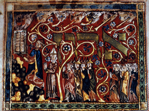 Moses: Revelation. /Nthe Revelation At Sinai (Shavuot): Illumination From A South German Mahzor, Early 14Th Century. Poster Print by Granger Collection - Item # VARGRC0023607