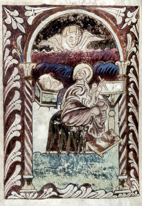 St. Luke /Nin An Illumination From A Late 10Th Century French Latin Gospel. Poster Print by Granger Collection - Item # VARGRC0026314