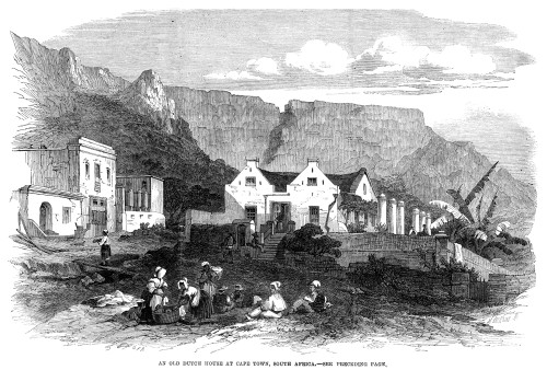 South Africa: Boers, 1864. /N'An Old Dutch House At Cape Town, South Africa.' Wood Engraving, English, 1864. Poster Print by Granger Collection - Item # VARGRC0016785