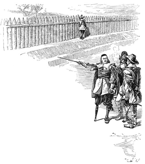 New York: Wall Street. /Npeter Stuyvesant At The Wall Along Wall Street In New Amsterdam. Wood Engraving, 19Th Century. Poster Print by Granger Collection - Item # VARGRC0056508