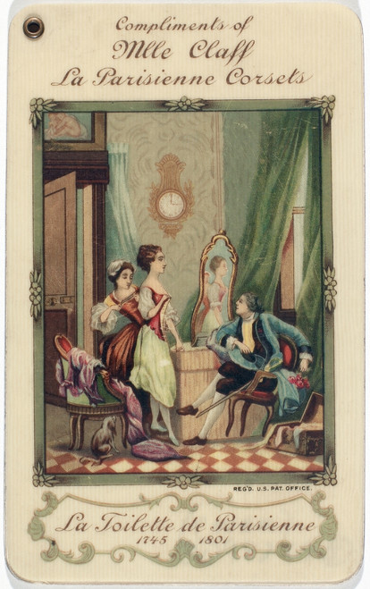 Corset Trade Card, 1912. /Namerican Merchant'S Trade Card, 1912, For Mademoiselle Claff'S La Parisienne Corsets. Poster Print by Granger Collection - Item # VARGRC0098259