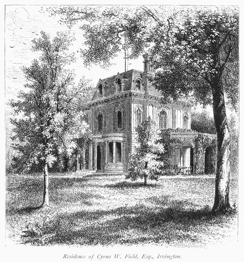 New York State: House. /Nresidence Of Cyrus W. Field In Irvington-On-Hudson, New York. Wood Engraving, C1876. Poster Print by Granger Collection - Item # VARGRC0096018 New York State: House. /Nresidence Of Cyrus W. Field In Irvington-On-Hudson, New York. Wood Engraving, C1876. Poster Print by Granger Collection - Item # VARGRC0096018
