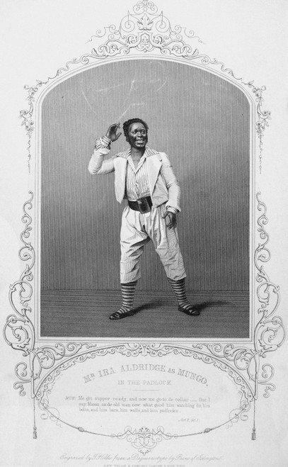 Ira Aldridge (1807-1867). /Namerican Actor. Aldridge As Mungo In A 19Th Century London Revival Of Isaac Bickerstaffe'S Comic Opera, 'The Padlock.' Steel Engraving, English, 19Th Century. Poster Print by Granger Collection - Item # VARGRC0005480