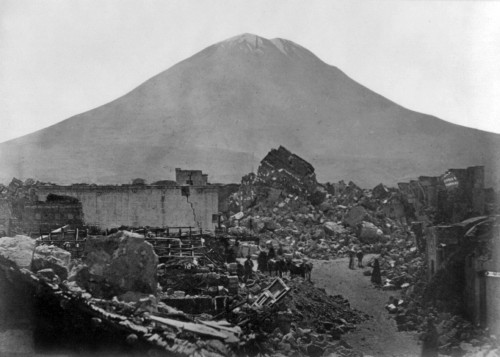 Peru: Earthquake. /Naftermath Of An Earthquake In The City Of Arequipa, With The Volcano Misti In The Background. Photographed In Peru In 1868. Poster Print by Granger Collection - Item # VARGRC0111668