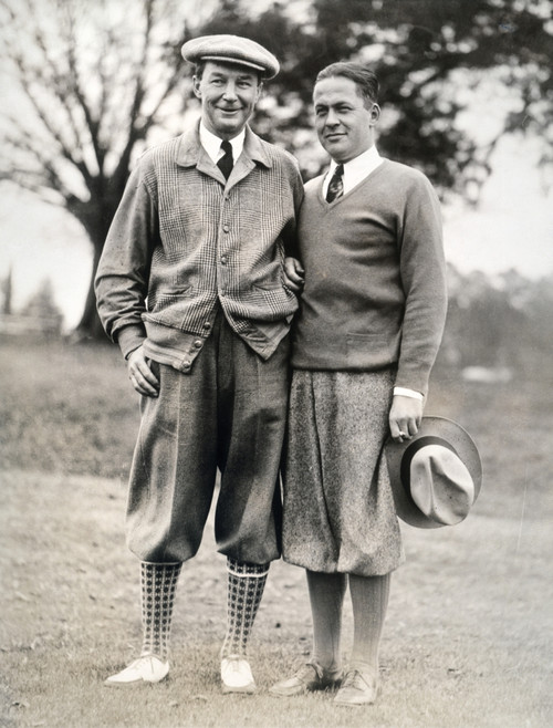 Robert Tyre Jones /N(1902-1971). Known As Bobby. Jones (At Right) At The Opening Of His Golf Course In His Hometown Of Atlanta, Georgia, Standing Next To The Course'S Designer. Poster Print by Granger Collection - Item # VARGRC0035660