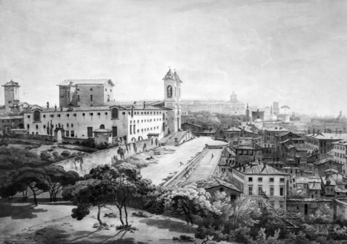 Rome: Pincian Hill. /Nview Of Rome, Italy, From Pincian Hill. Watercolor By William Pars, 18Th Century. Poster Print by Granger Collection - Item # VARGRC0124117