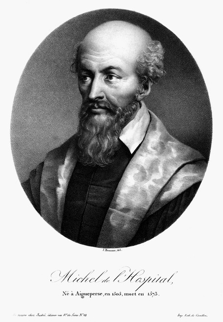 Michel De L'Hospital /N(1507-1573). French Jurist And Statesman. Lithograph, French, 19Th Century. Poster Print by Granger Collection - Item # VARGRC0090217