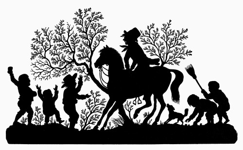 Children Playing. /N19Th Century Silhouette. Poster Print by Granger Collection - Item # VARGRC0099822