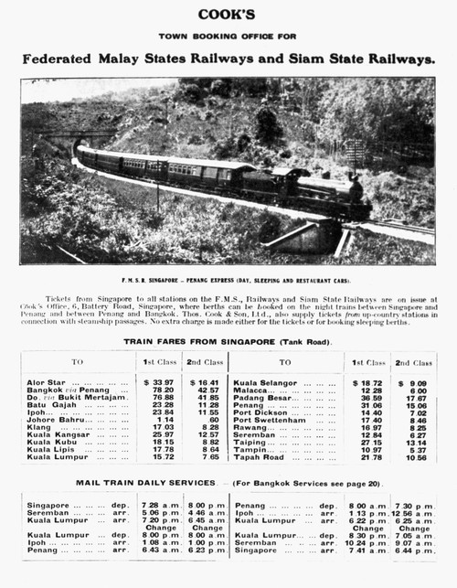 Railroad Ad, 1924. /Nadvertisement By Thomas Cook For Tickets On The Federated Malay States Railways And The Siam State Railways, 1924. Poster Print by Granger Collection - Item # VARGRC0117348