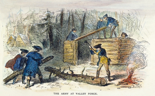 Valley Forge: Huts, 1777. /Ngeorge Washington'S Army Building Rude Log Huts At Valley Forge During The Winter Of 1777-78. Wood Engraving, 19Th Century. Poster Print by Granger Collection - Item # VARGRC0008966