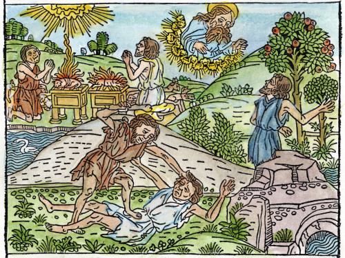 Cain And Abel. /Nwoodcut From Foresti'S "Supplementum Chronicarum," Venice, 1486. Poster Print by Granger Collection - Item # VARGRC0044685