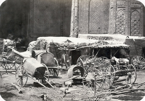 Samarkand: Cart Yard, C1870. /Na Cart Yard In Samarkand. Photograph, C1870. Poster Print by Granger Collection - Item # VARGRC0114118