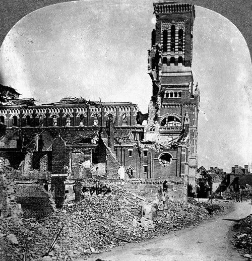 World War I: Church. /Nstereograph View Of A Church Damaged By Warfare At Albert, France, 1914-1918. Poster Print by Granger Collection - Item # VARGRC0079662
