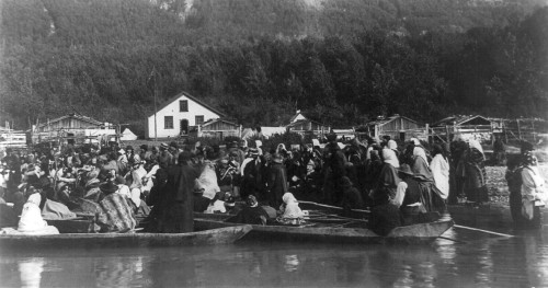Alaska: Potlatch Dancers. /Nnative American Potlatch Dancers Of The Kok-Wol-Too Village, On The Chilkat River, Alaska. Photograph, C1895. Poster Print by Granger Collection - Item # VARGRC0106648