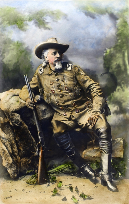 William F. Cody (1846-1917). /Nwilliam Frederick Cody. Known As Buffalo Bill. American Frontiersman And Showman. Oil Over A Photograph, C1900. Poster Print by Granger Collection - Item # VARGRC0084695