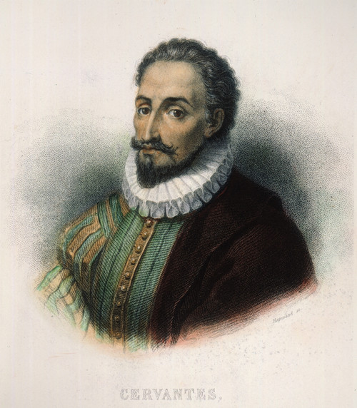 Miguel De Cervantes /N(1547-1616). Spanish Writer. Stipple Engraving, 19Th Century. Poster Print by Granger Collection - Item # VARGRC0063773