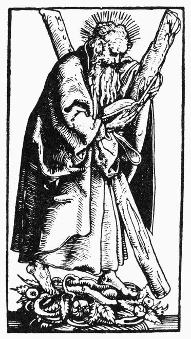 Saint Andrew. /Npatron Saint Of Scotland. Woodcut. Poster Print by Granger Collection - Item # VARGRC0099796