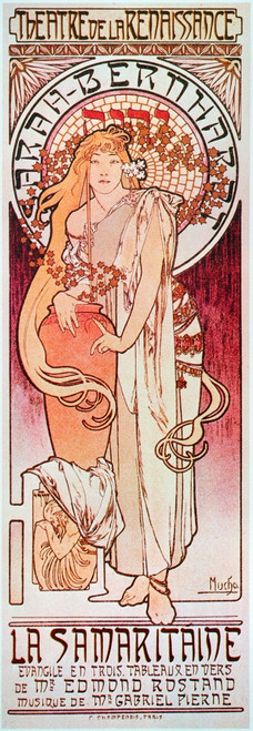 Sarah Bernhardt, 1897. /Non A Poster Designed By Alphonse Mucha For Edmond Rostand'S 'La Samaritaine,' 1897. Poster Print by Granger Collection - Item # VARGRC0061723