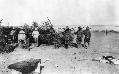 Mexican Expedition, 1916. /Ntroops Of The U.S. 24Th Infantry Guarding Captured Members Of Francisco 'Pancho' Villa'S Forces At Namiquipa, Mexico, May 1916. Poster Print by Granger Collection - Item # VARGRC0123430 Mexican Expedition, 1916. /Ntroops Of The U.S. 24Th Infantry Guarding Captured Members Of Francisco 'Pancho' Villa'S Forces At Namiquipa, Mexico, May 1916. Poster Print by Granger Collection - Item # VARGRC0123430