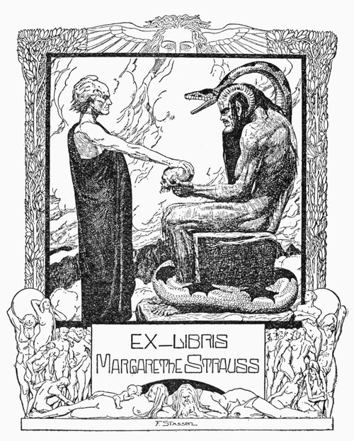 Bookplate, C1910. /Ngerman Bookplate Of Margarethe Strauss, Designed By Franz Stassen. Poster Print by Granger Collection - Item # VARGRC0090864