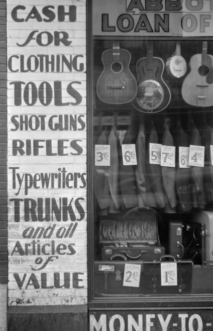 Pawn Shop, C1940. /Ngoods In The Window Of An American Pawn Shop. Photograph, C1940. Poster Print by Granger Collection - Item # VARGRC0322260