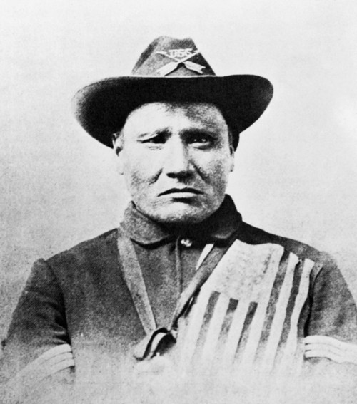 Sioux Scout. /Nwoman'S Dress, An Oglala Sioux Scout. Photograph, 19Th Century. Poster Print by Granger Collection - Item # VARGRC0120691