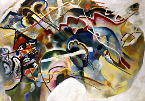 Kandinsky: White, 1913. /Npainting With White Border. Oil On Canvas By Wassily Kandinsky. Poster Print by Granger Collection - Item # VARGRC0031138