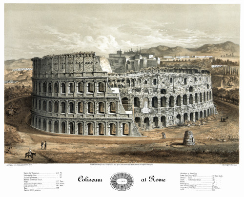 Rome: Colosseum, 1872. /Nruins Of The Colosseum In Rome, Italy. Lithograph, American, 1872. Poster Print by Granger Collection - Item # VARGRC0120500