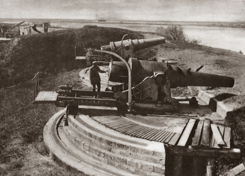 World War I: Artillery. /Ngerman And Austrian Fortified Position With Heavy Artillery On The Black Sea At The Estuary Of The Danube During World War I. Photograph, C1916. Poster Print by Granger Collection - Item # VARGRC0408025