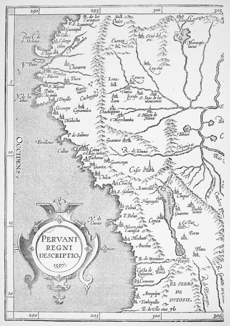 Map Of Peru, 1597. /Nengraved Map From Cornelius Wytfliet'S 'Descriptionis Ptolemaicae Augmentum,' 1597. Poster Print by Granger Collection - Item # VARGRC0077647 Map Of Peru, 1597. /Nengraved Map From Cornelius Wytfliet'S 'Descriptionis Ptolemaicae Augmentum,' 1597. Poster Print by Granger Collection - Item # VARGRC0077647
