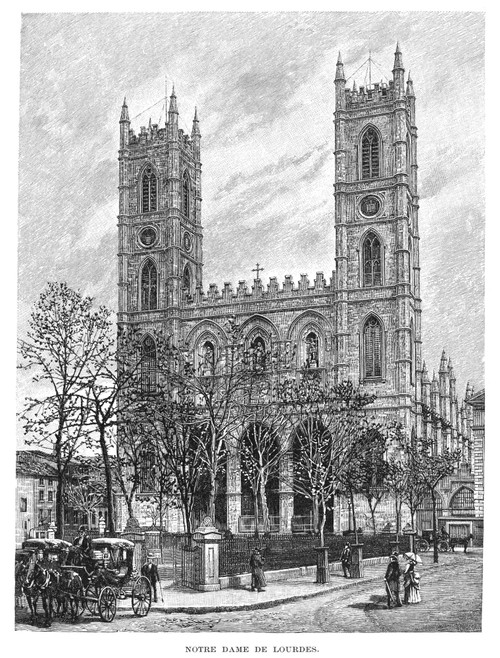 Montreal: Notre Dame. /Nnotre Dame Basilica At Montreal, Canada. Line Engraving, 1889. Poster Print by Granger Collection - Item # VARGRC0094596