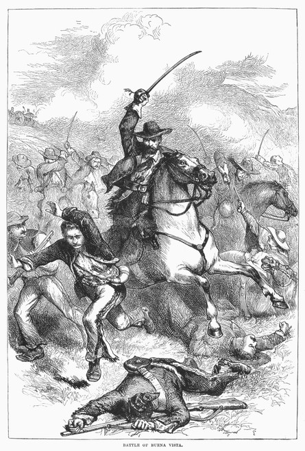Battle Of Buena Vista, /N1847. American Cavalry At The Battle Of Buena Vista, Mexico, 22-23 February 1847. Engraving, 19Th Century. Poster Print by Granger Collection - Item # VARGRC0090347