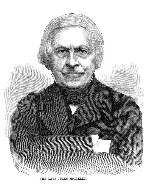 Jules Michelet (1798-1874). /Nfrench Historian. Wood Engraving, American, 1874. Poster Print by Granger Collection - Item # VARGRC0068034