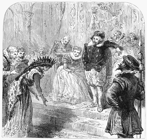 Pocahontas (1595?-1617). /Nnative American Princess. Pocahontas At The Court Of King James I Of England In London, 1616. Wood Engraving, American, 19Th Century. Poster Print by Granger Collection - Item # VARGRC0006924