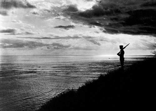Hawaii, 1925. /Na Soldier On Watch On The Pacific Coast At Diamond Head, Hawaii. Photograph, 1925. Poster Print by Granger Collection - Item # VARGRC0527075