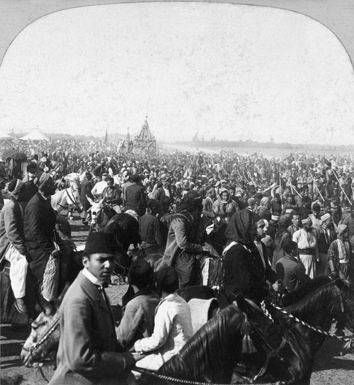 Mecca: Pilgrimage, C1903. /Na Crowd Of Mahmal And Muslim Pilgrims In Damascus, Syria After Their Pilgrimage To Mecca, Saudi Arabia. Stereograph, C1903. Poster Print by Granger Collection - Item # VARGRC0116719