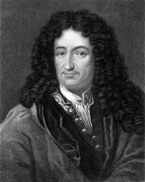Gottfried Von Leibniz /N(1646-1716). Full Name: Baron Gottfried Wilhelm Von Leibniz. German Philosopher And Mathematician. Steel Engraving, English, 1836. Poster Print by Granger Collection - Item # VARGRC0003124